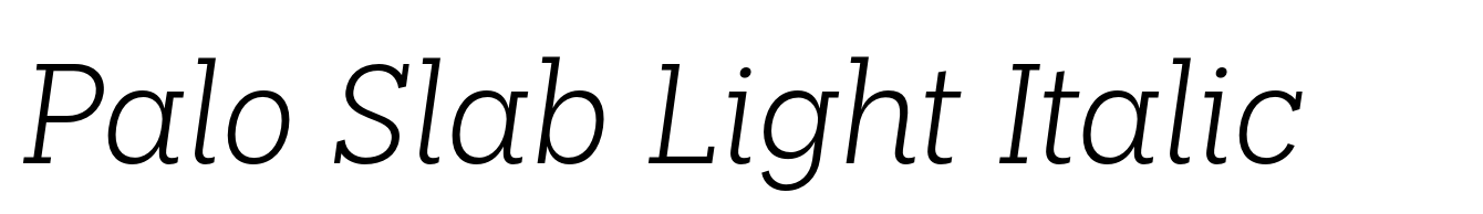 Palo Slab Light Italic